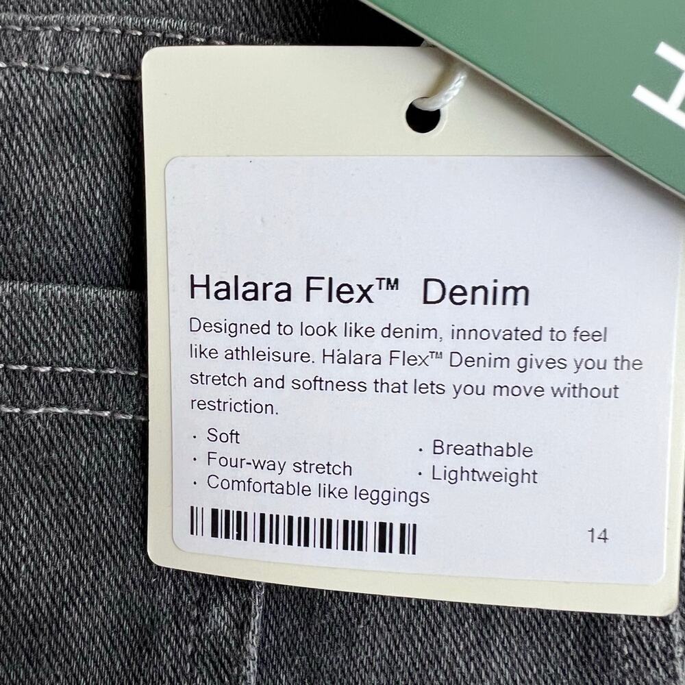 Halara Flex Denim Wide Leg Jeans Gray Distressed TikTok Viral Athleisure XL - Picture 12 of 13